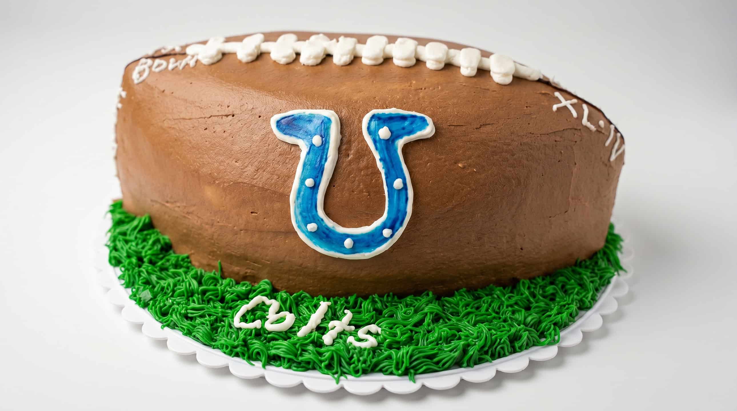 A team-themed sports cake