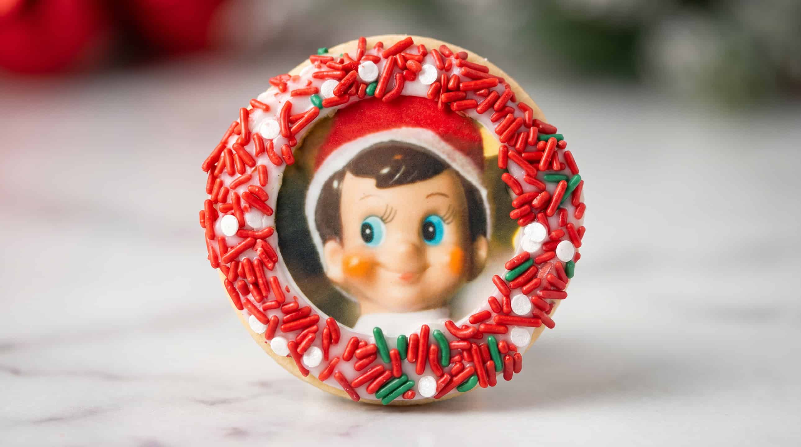Elf on the Shelf themed cookies