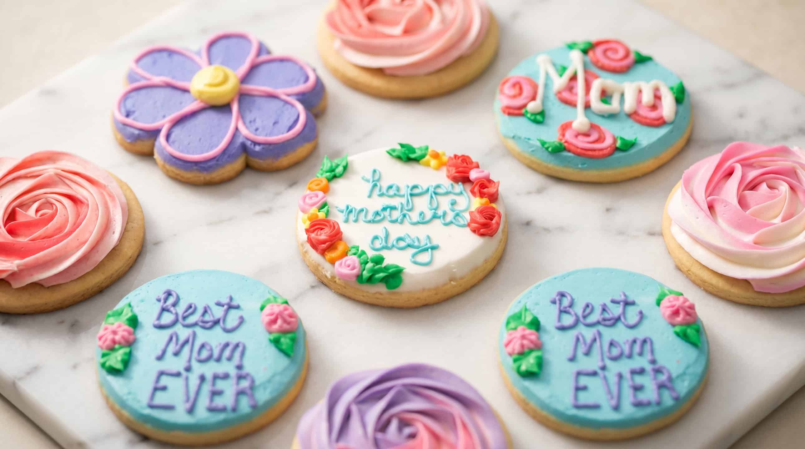 Mother's Day decorated cookies