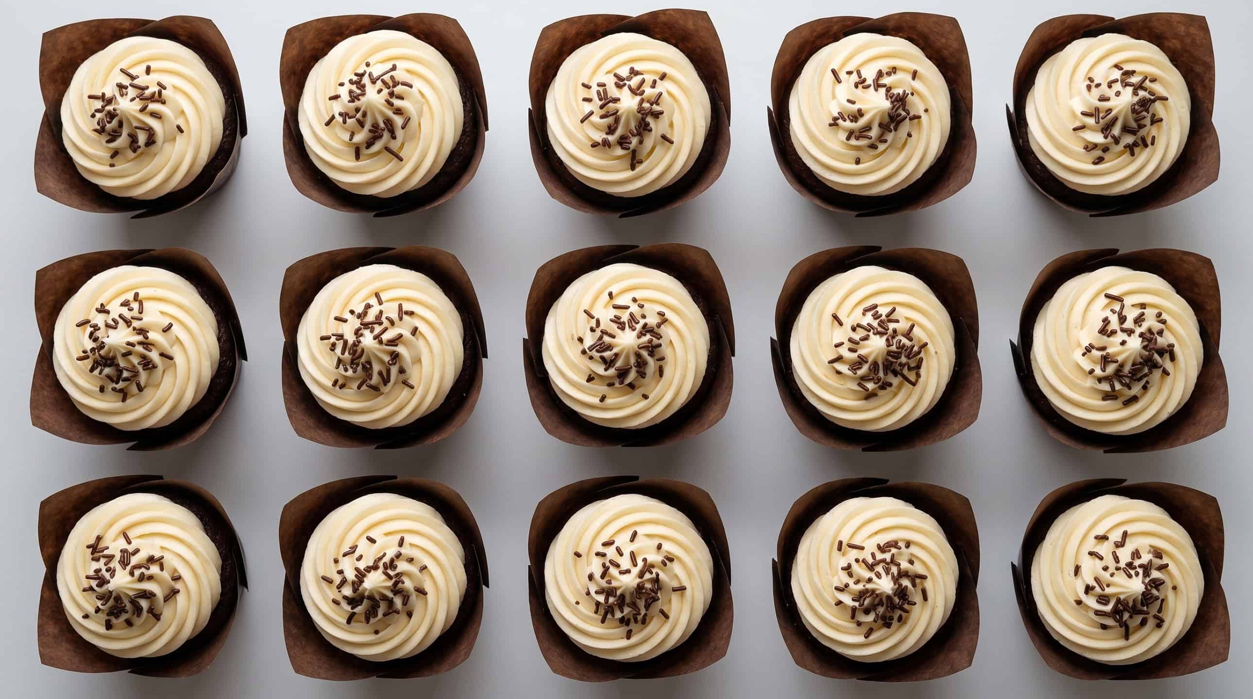 Chocolate cupcakes with rich frosting
