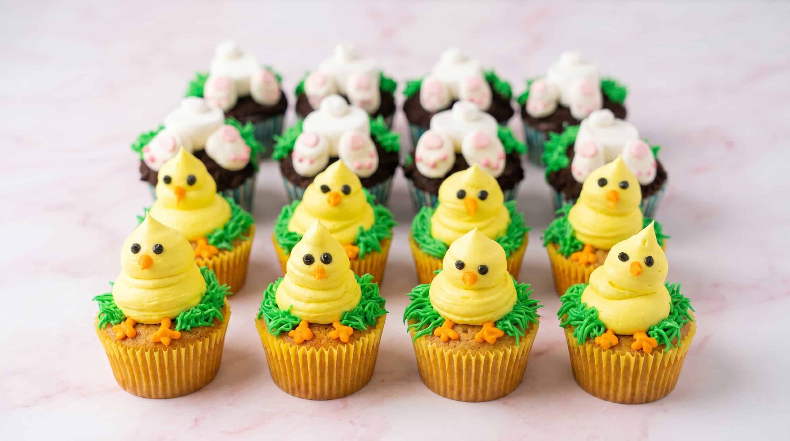 Easter Peeps themed cupcakes